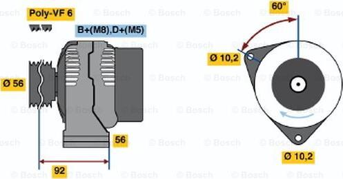 BOSCH 0 986 040 170 - Ģenerators adetalas.lv