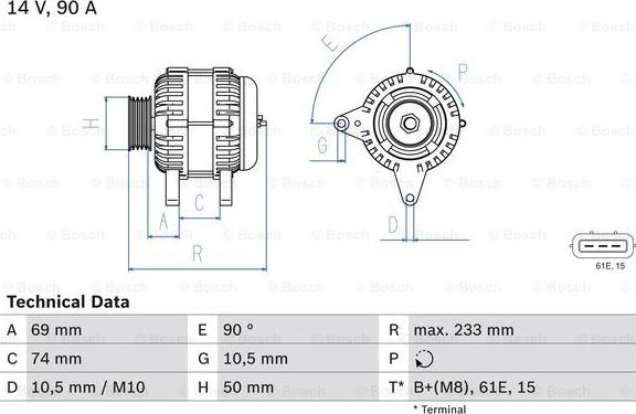 BOSCH 0 986 040 390 - Ģenerators adetalas.lv