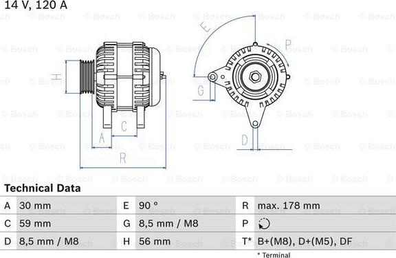 BOSCH 0 986 040 350 - Ģenerators adetalas.lv