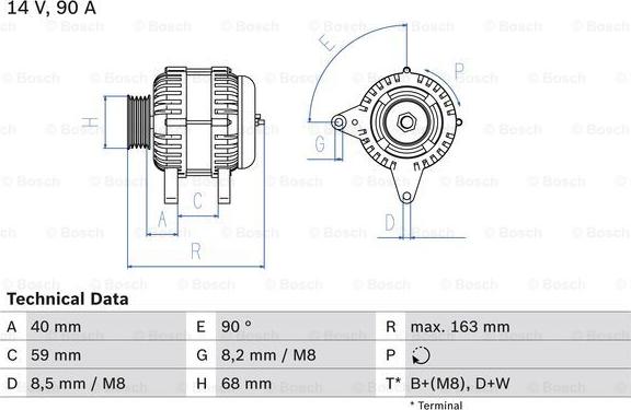 BOSCH 0 986 040 330 - Ģenerators adetalas.lv