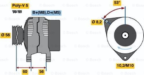 BOSCH 0 986 040 231 - Ģenerators adetalas.lv