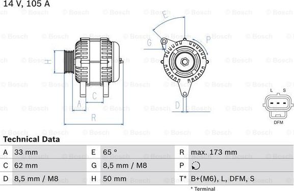 BOSCH 0 986 041 950 - Ģenerators adetalas.lv