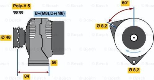 BOSCH 0 986 041 451 - Ģenerators adetalas.lv