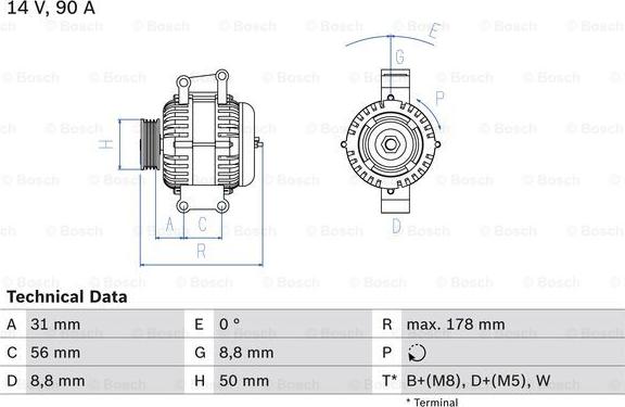 BOSCH 0 986 041 530 - Ģenerators adetalas.lv