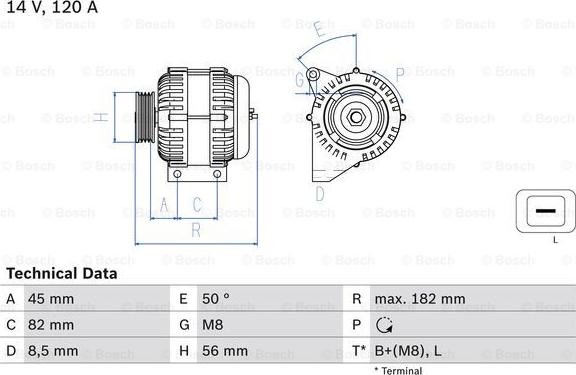 BOSCH 0 986 041 150 - Ģenerators adetalas.lv