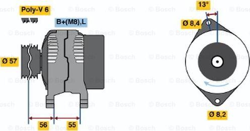 BOSCH 0 986 041 100 - Ģenerators adetalas.lv