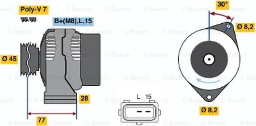 BOSCH 0 986 041 391 - Ģenerators adetalas.lv