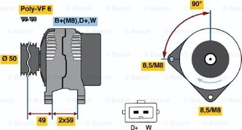 BOSCH 0 986 048 950 - Ģenerators adetalas.lv