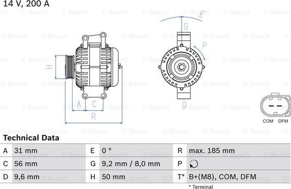 BOSCH 0 986 048 550 - Ģenerators adetalas.lv