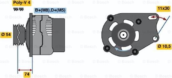 BOSCH 0 986 048 630 - Ģenerators adetalas.lv