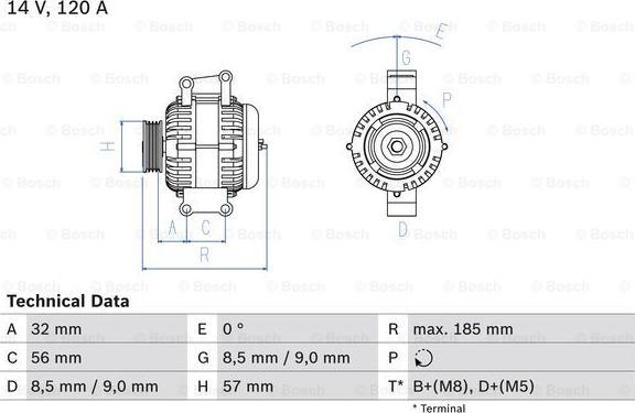 BOSCH 0 986 048 620 - Ģenerators adetalas.lv