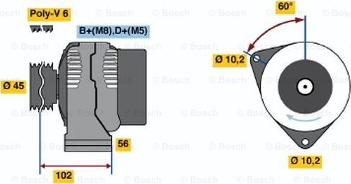 BOSCH 0 986 048 150 - Ģenerators adetalas.lv