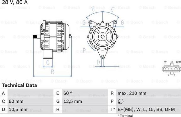 BOSCH 0 986 048 100 - Ģenerators adetalas.lv