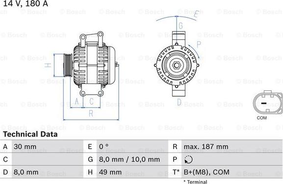 BOSCH 0 986 048 820 - Ģenerators adetalas.lv