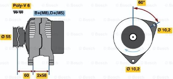 BOSCH 0 986 043 931 - Ģenerators adetalas.lv