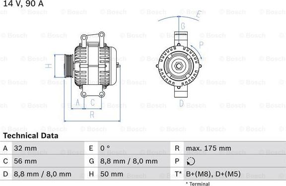 BOSCH 0 986 043 650 - Ģenerators adetalas.lv