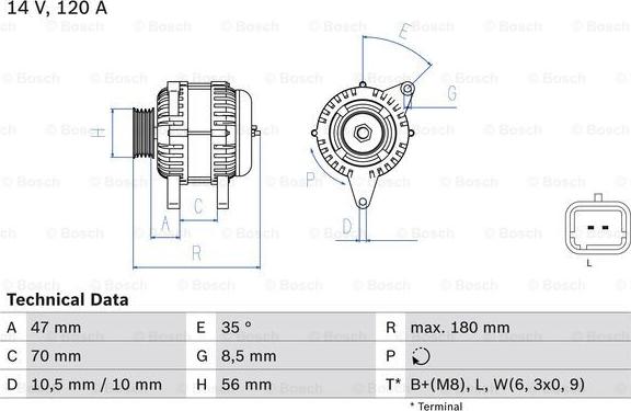 BOSCH 0 986 043 091 - Ģenerators adetalas.lv