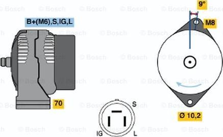 BOSCH 0 986 043 001 - Ģenerators adetalas.lv