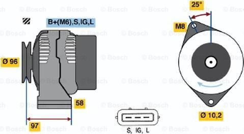 BOSCH 0 986 043 021 - Ģenerators adetalas.lv