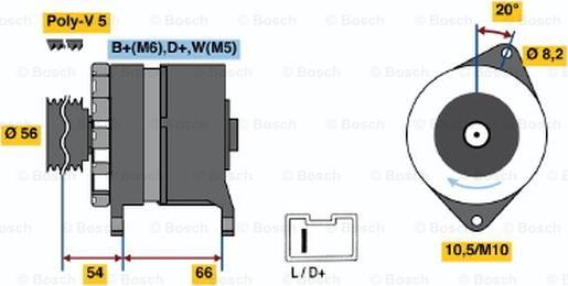 BOSCH 0 986 043 151 - Ģenerators adetalas.lv