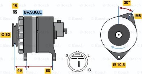 BOSCH 0 986 043 121 - Ģenerators adetalas.lv