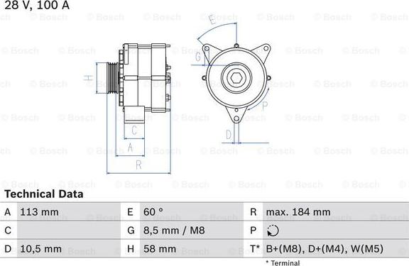 BOSCH 0 986 043 890 - Ģenerators adetalas.lv