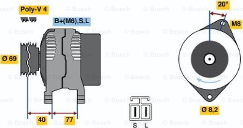 BOSCH 0 986 042 901 - Ģenerators adetalas.lv