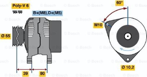 BOSCH 0 986 042 161 - Ģenerators adetalas.lv