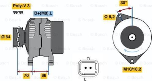 BOSCH 0 986 042 101 - Ģenerators adetalas.lv