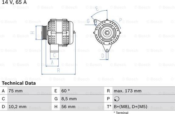 BOSCH 0 986 042 111 - Ģenerators adetalas.lv