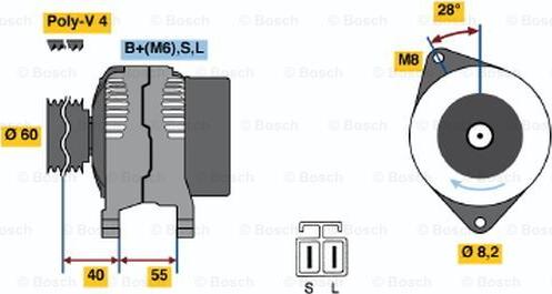 BOSCH 0 986 042 881 - Ģenerators adetalas.lv