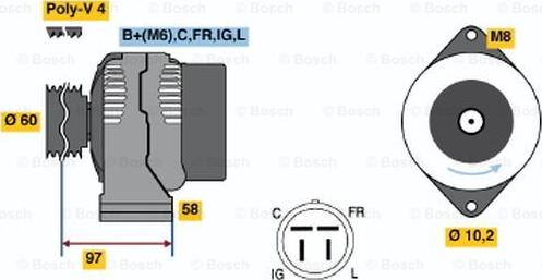 BOSCH 0 986 042 341 - Ģenerators adetalas.lv