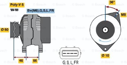 BOSCH 0 986 042 301 - Ģenerators adetalas.lv