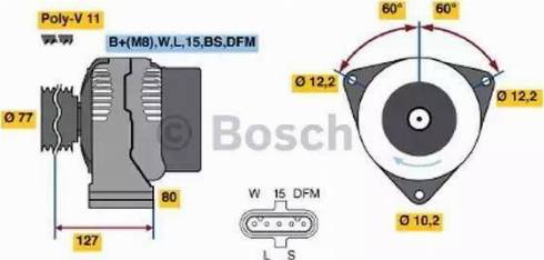 BOSCH 0 124 555 004 - Ģenerators adetalas.lv