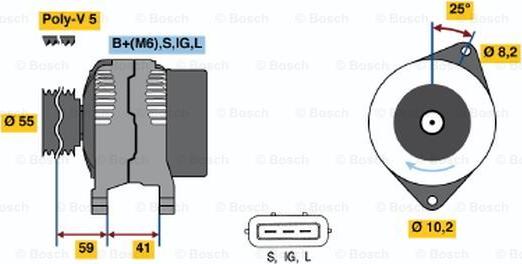 BOSCH 0 986 042 331 - Ģenerators adetalas.lv