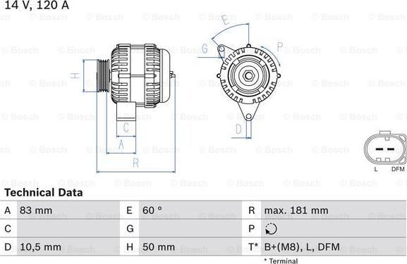 BOSCH 0 986 047 540 - Ģenerators adetalas.lv