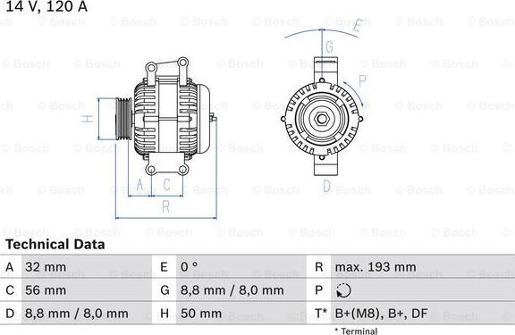 BOSCH 0 986 047 660 - Ģenerators adetalas.lv