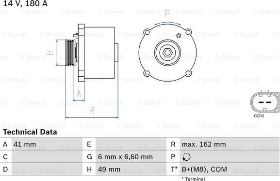 BOSCH 0 986 047 170 - Ģenerators adetalas.lv