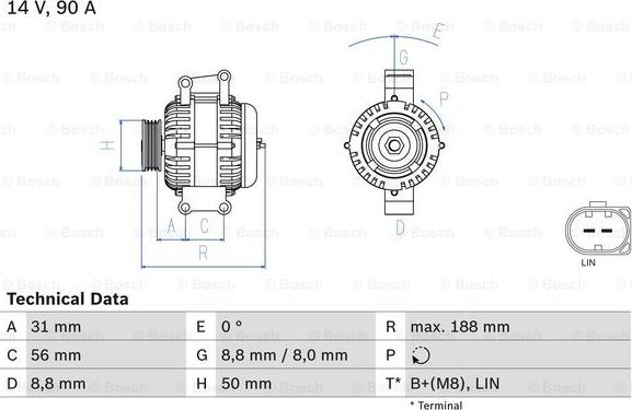 BOSCH 0 986 047 840 - Ģenerators adetalas.lv