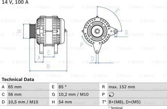 BOSCH 0 986 047 270 - Ģenerators adetalas.lv