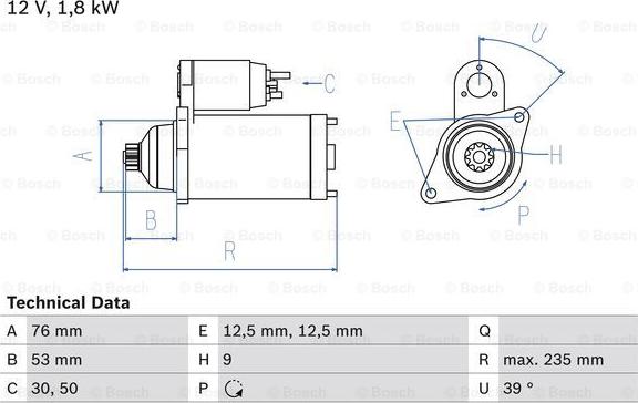 BOSCH 0 986 019 550 - Starteris adetalas.lv