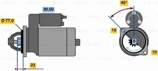 BOSCH 0 986 019 091 - Starteris adetalas.lv