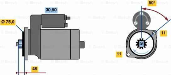 BOSCH 0 986 019 051 - Starteris adetalas.lv