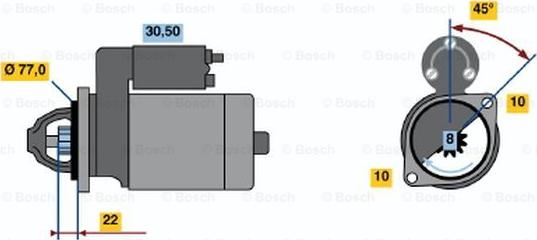 BOSCH 0 986 019 081 - Starteris adetalas.lv