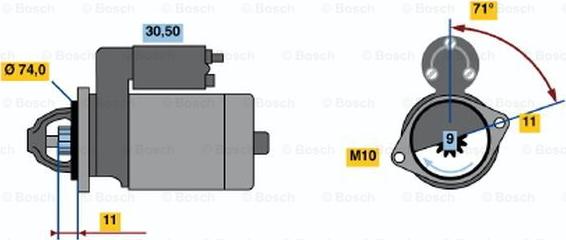 BOSCH 0 986 019 161 - Starteris adetalas.lv