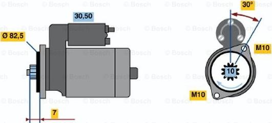 BOSCH 0 986 019 101 - Starteris adetalas.lv