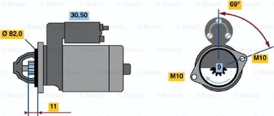 BOSCH 0 986 019 880 - Starteris adetalas.lv