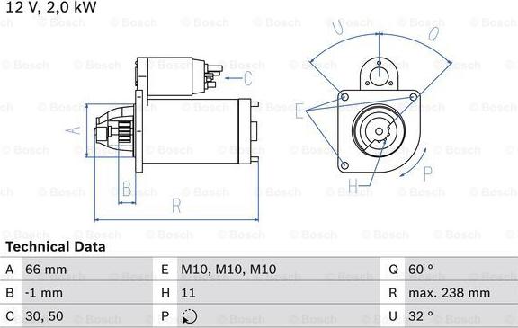 BOSCH 0 986 019 271 - Starteris adetalas.lv