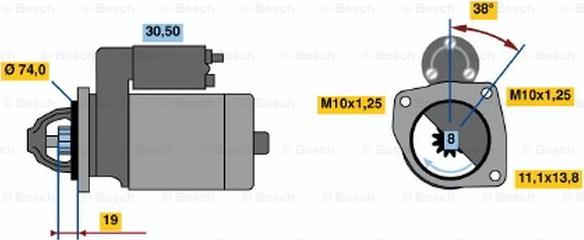 BOSCH 0 986 014 981 - Starteris adetalas.lv