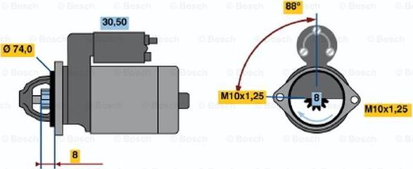 BOSCH 0 986 014 541 - Starteris adetalas.lv